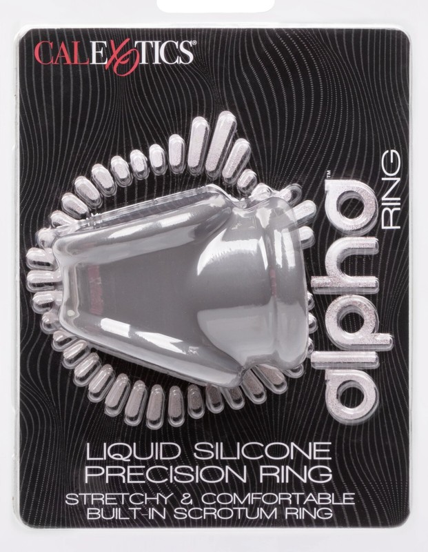 CalExotics Alpha Liquid Silicone Precision Penis and Ball Cock Ring Gray gallery