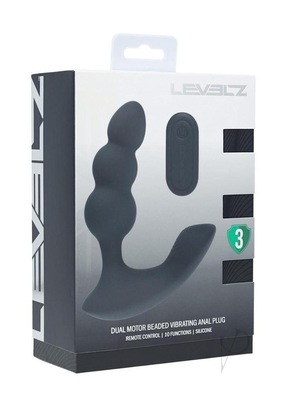 Levelz Dual Motor Beaded Vibrating Liquid Silicone Rechargeable Prostate