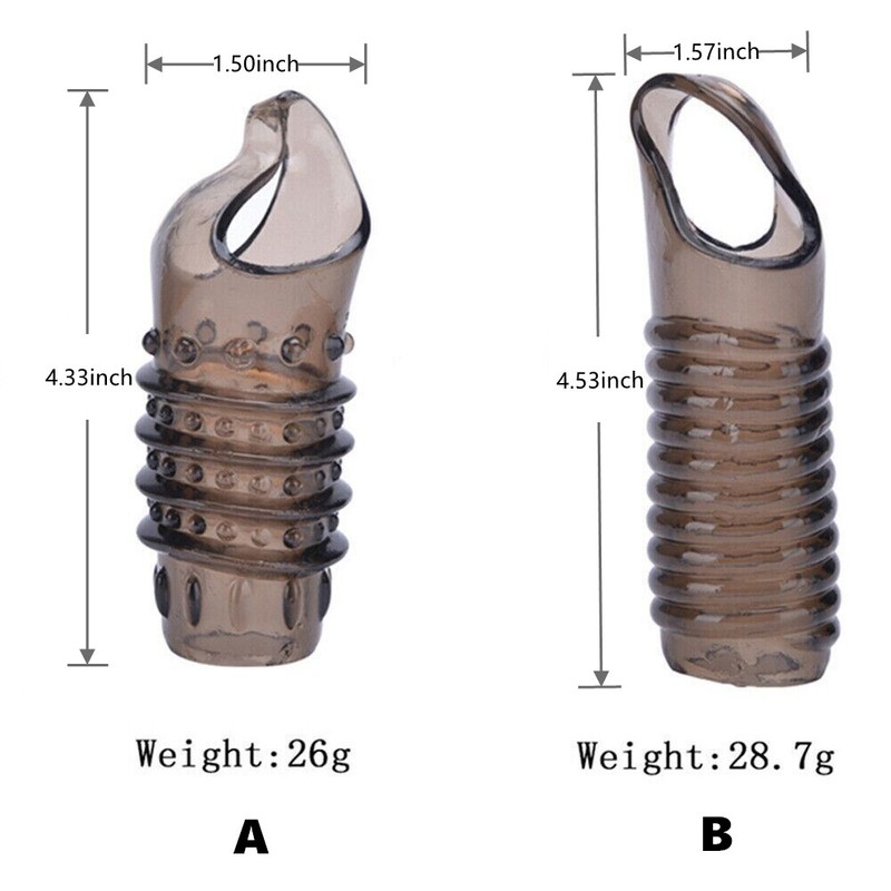 2pcs Penis Sleeve Cock Dick Cover Penis Sheath Condom Extender for Men Sex Toys gallery
