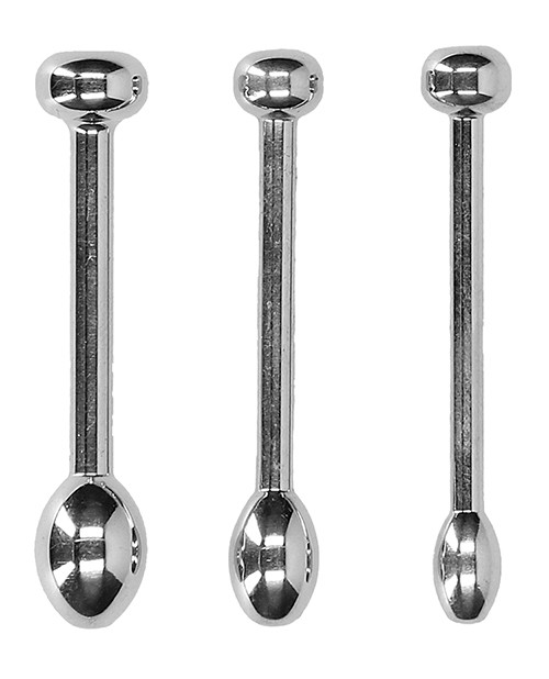 Shots Ouch Urethral Sounding Metal Plug Set - 49/50 mm gallery