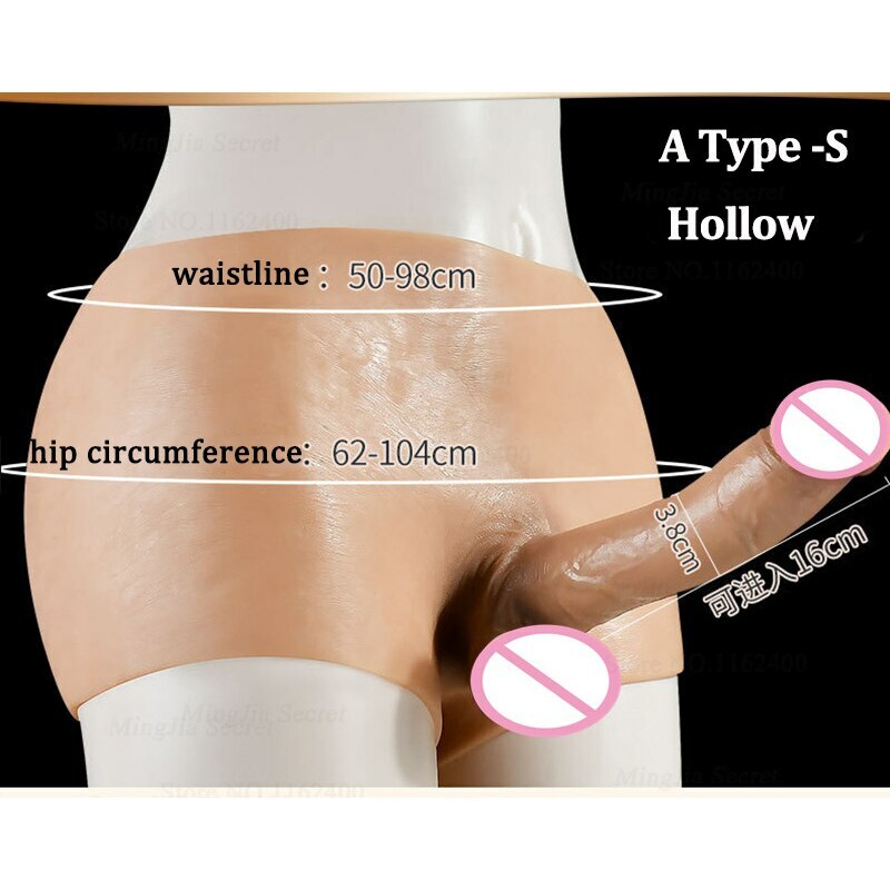 Silicone Strapon Penis Pants Skin Feeling Underwear Realistic Dildo Sex Toys
