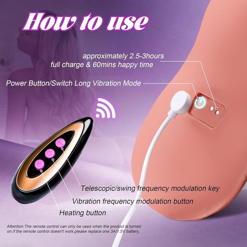 9" Ride-On Thrusting Vibrating Dildo - 7 Thrust 10 Vibrate Heating Strap Harness gallery