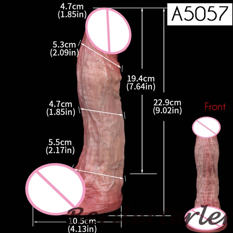 Realistic Huge Dual Layer Silicone Dildo With Suction Cup Vaginal Anal Sex Toys gallery