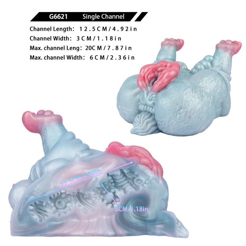 Fantasy Masturbator Cup Single Channel Penis Strokers Male Silicone Sex Toy gallery