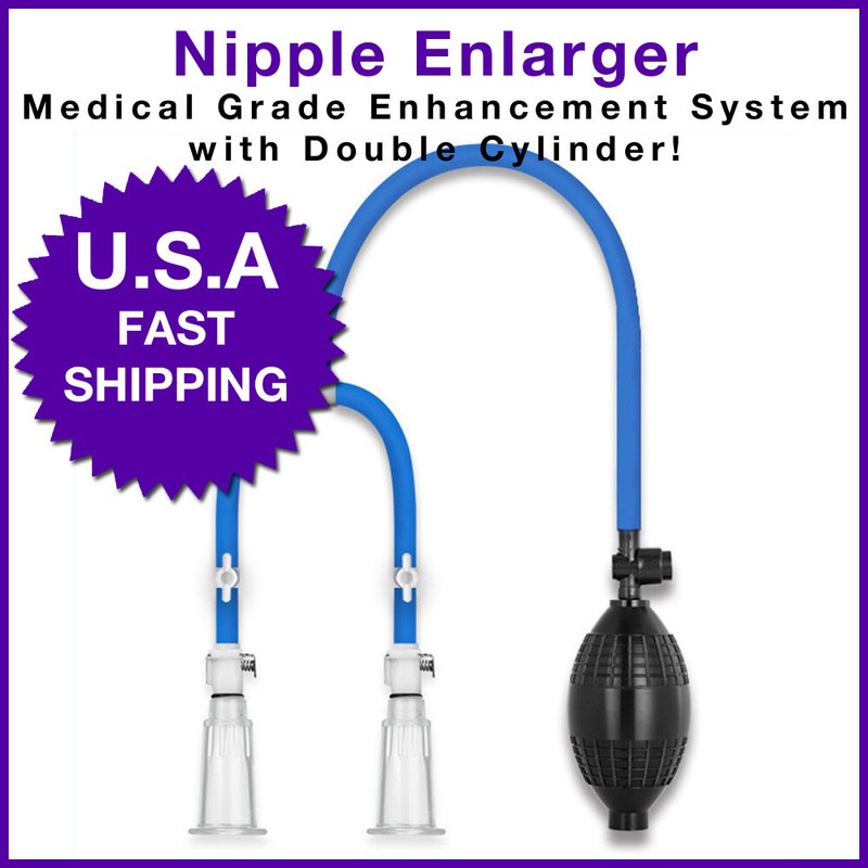 Nipple Breast Pump Suckers Enlarger Vacuum Enhancement System Double Cylinders