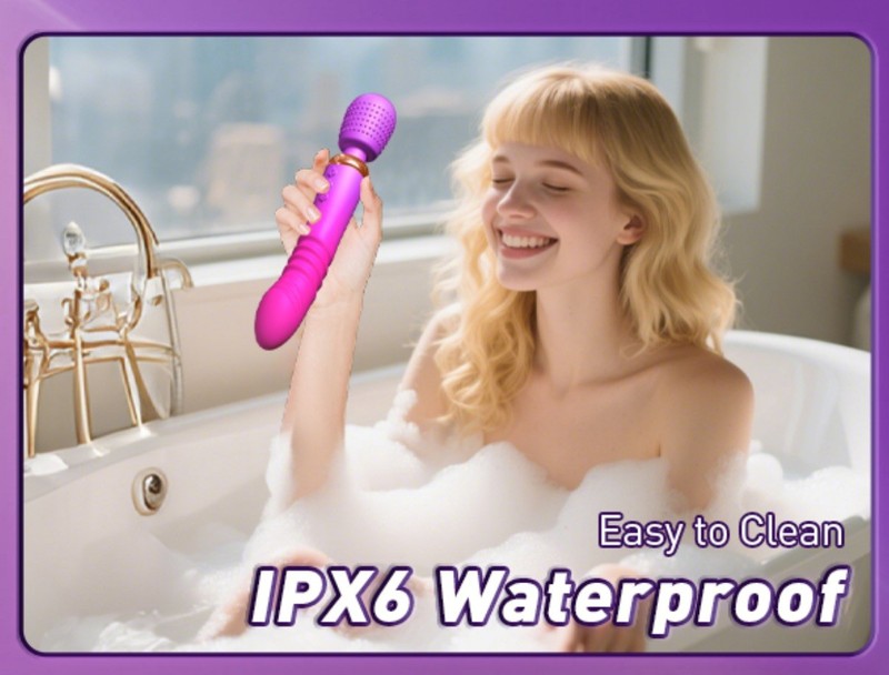 Thrusting Dildo G Spot Vibrator Wand Massager Womens Couples Sex Toys 10+5 Heat gallery