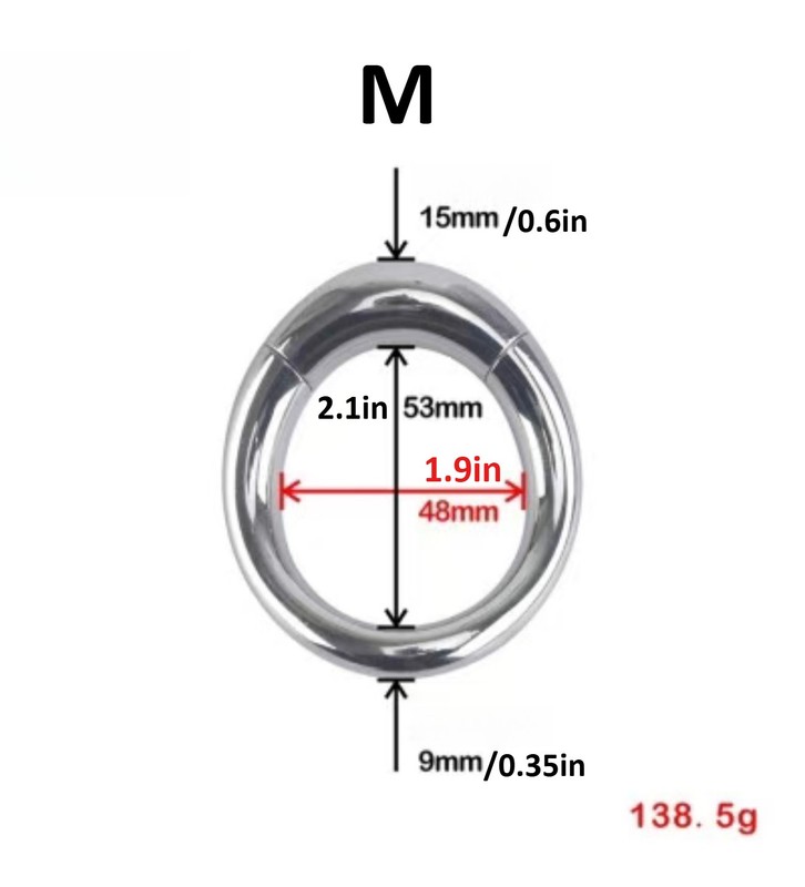 Metal Magnet Penis Ring Ball Scrotum Stretcher Restraint Delay Enhancer Male gallery