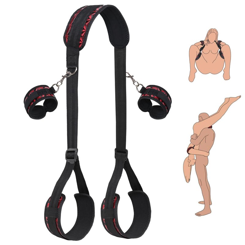 BDSM Bondage Adjustable Thigh Sling Straps Legs Restraints Bed Couples Sex Toys gallery