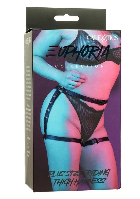 Euphoria Collection Riding Thigh Harness – Plus Size – Black