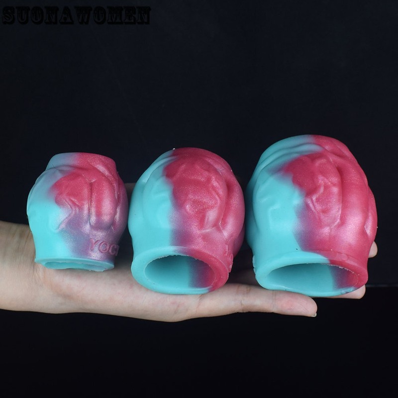 Soft Silicone Knot Dildo Penis Sleeve Enlargement Cock Ring Strechable Sex Toys gallery