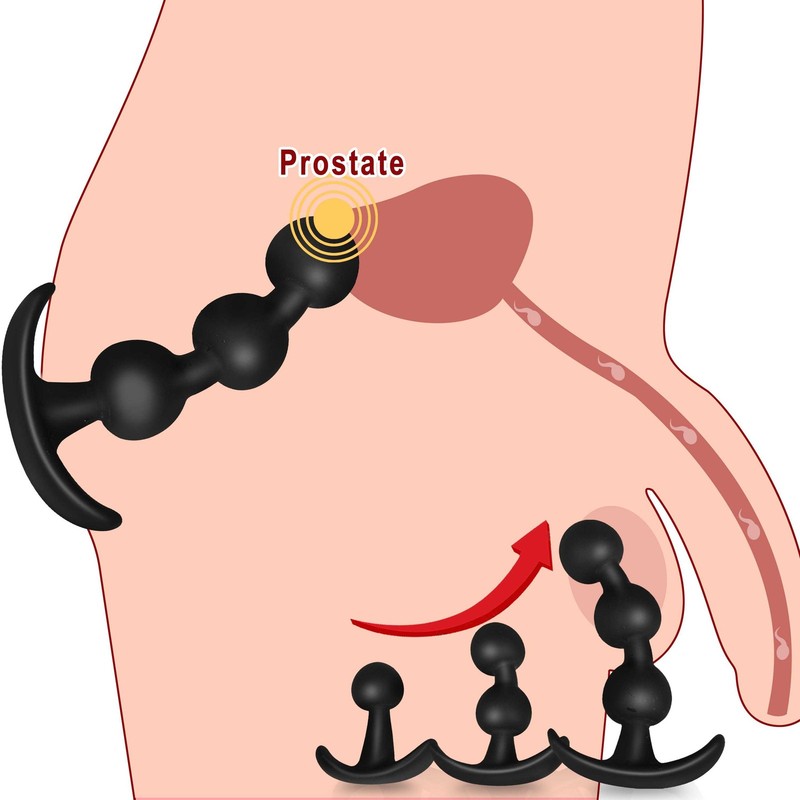 Silicone Muiti Beads Anal Plug Soft Butt Dilator Sex Toys Stimulator Men Women gallery