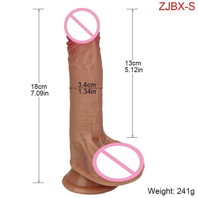 35CM Realistic Silicone Dildo Large Penis With Thick Glans Powerful Suction Cup