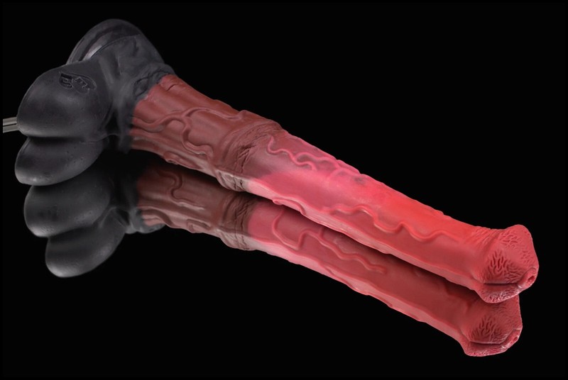 Erasexa-Unicorn Dildo Mustangeos 42 cm-Giant Platinum Silicone Adult Sex Toy