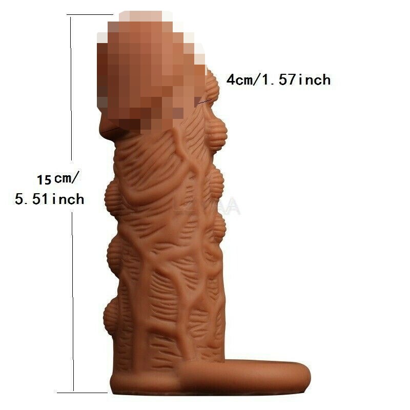 4pcs Men Male Girth Enlarger Enhancer Penis Extension Extender Sheath Sleeve gallery