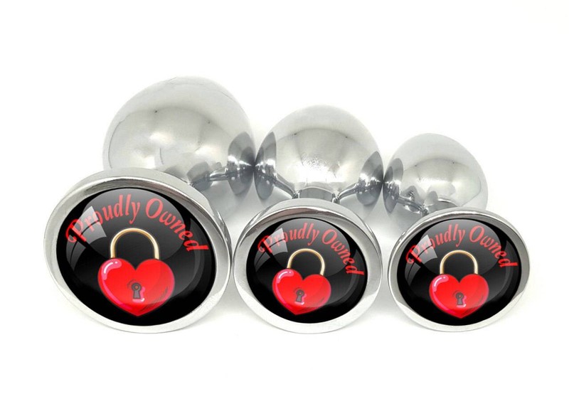 PROUDLY OWNED Anal Plug Butt Plugs in 3 sizes BDSM Vixen Masters slut Daddys