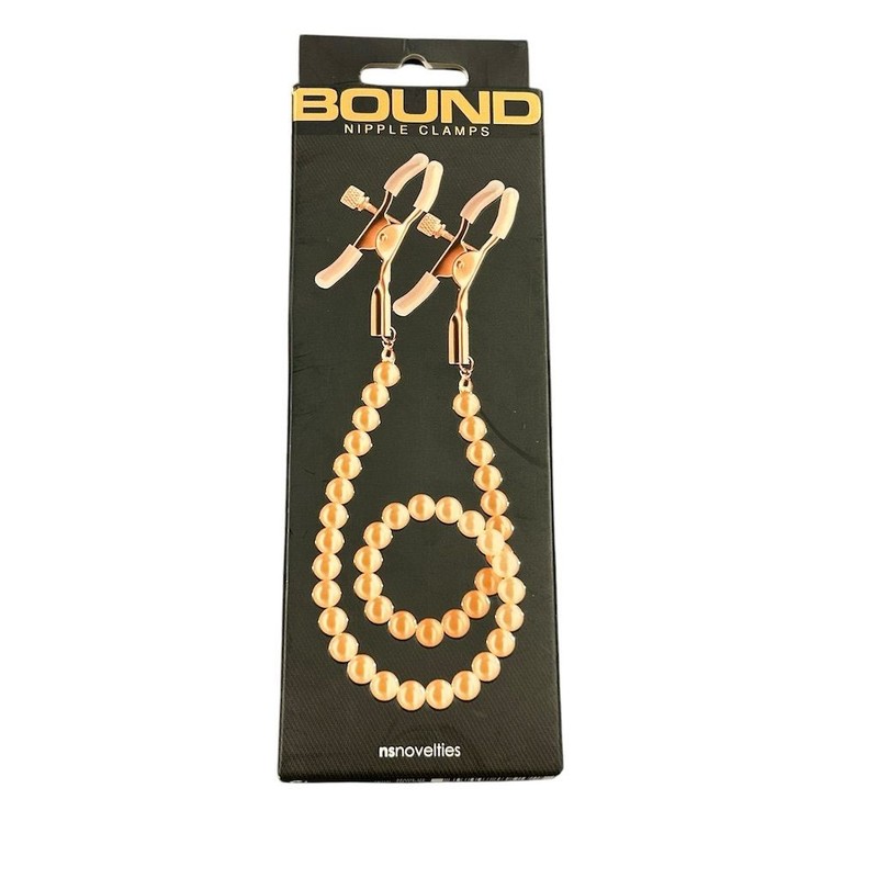 Bound Nipple Clamps Rose Gold Adjustable Sensual Play Accessory Adult Toy NEW gallery