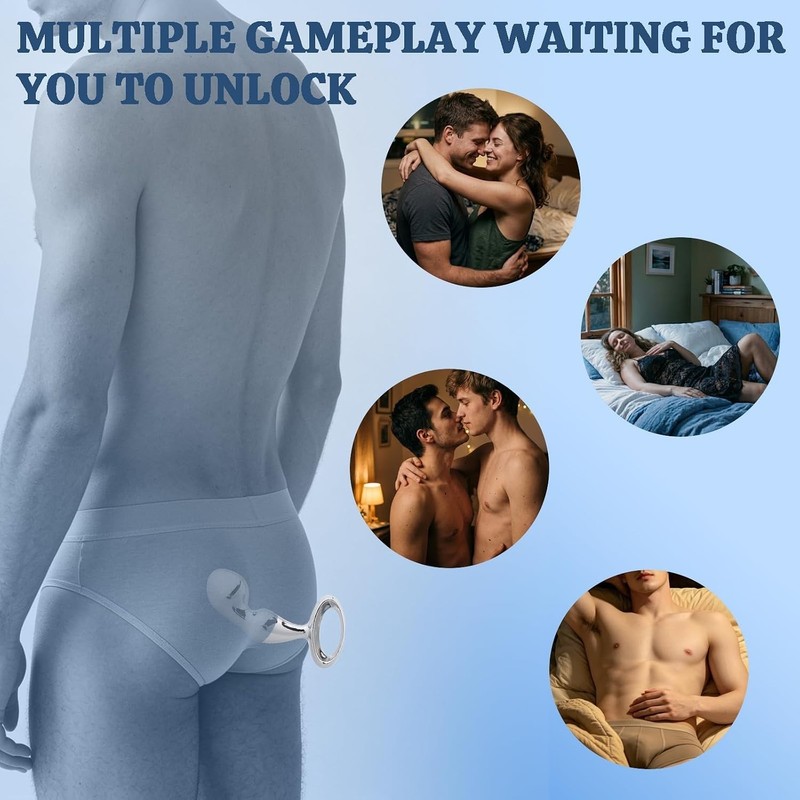 Multifunctional Anal Trainer and Cock Ring in Stainless Steel for Versatile Play gallery