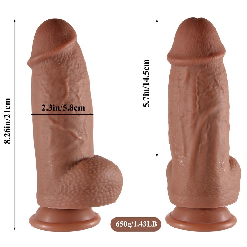 8&Prime; Silicone Realistic Huge Big Dildo Suction Cup Anal Vagina Sex Toy for Women