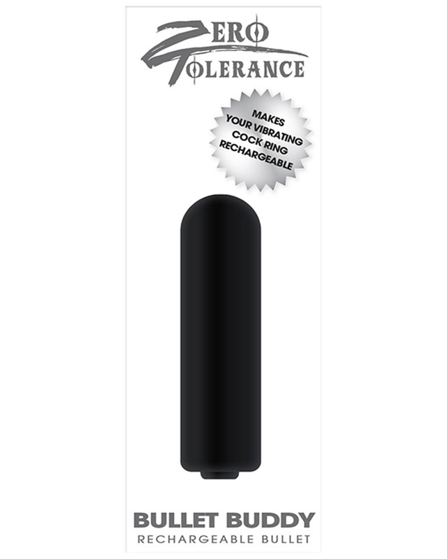 Zero Tolerance Bullet Buddy Rechargeable 9 Functions Bullet Vibrator Toy Black