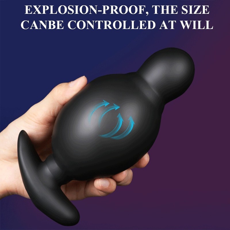 Inflatable Anal Vibrator Butt Plug Male Prostate Massager Big Anal Plug Sex Toys gallery