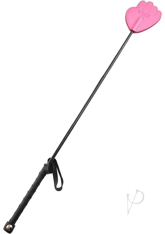 Rouge Fifty Times Hotter Leather Hand Riding Crop – Pink