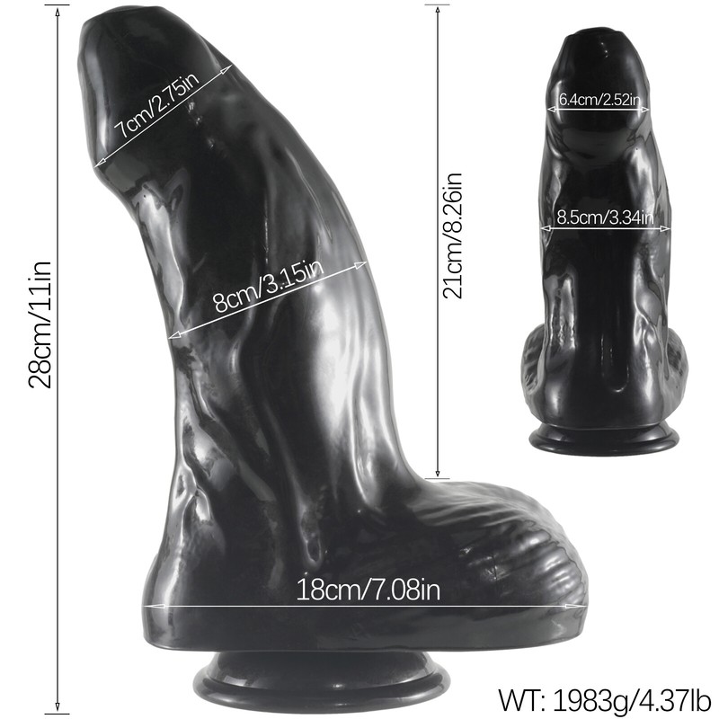 XXL 3.15'' Wide Thick Realistic Dildo Huge Penis Suction Cup Anal G-Spot Sex Toy gallery