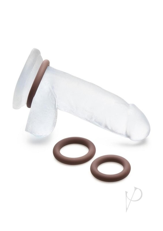 JOCK Discrete Silicone Cock Ring Set - Chocolate gallery