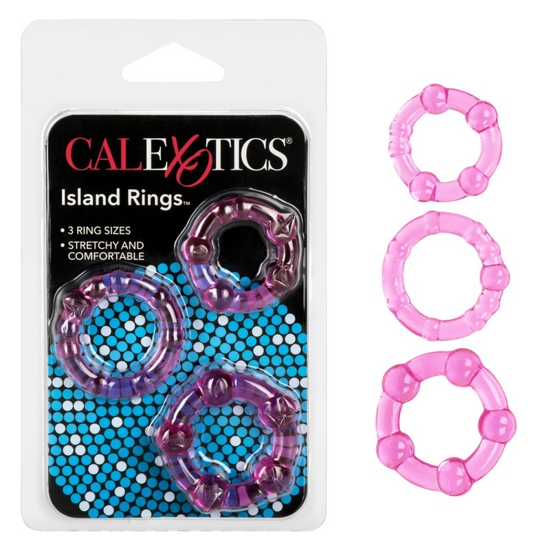Ultimately Pleasurable Adult Male Island Erection Enhancer Rings Pink, New
