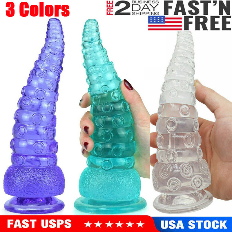 MONSTER BIG LARGE BEADS ANAL BUTT PLUG DILDO-SUCTION-CUP SEX TOY FOR-WOMEN/MEN gallery