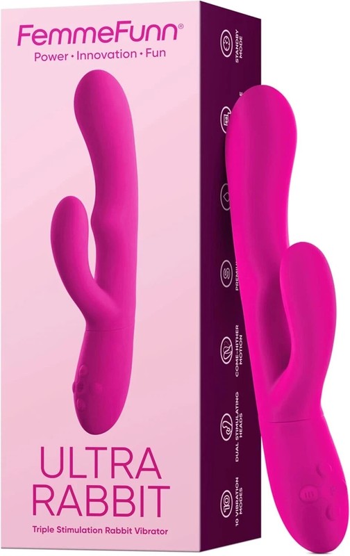 Femme Funn Ultra Rabbit Vibrator USB Rechargeable 7 Speeds Pink New