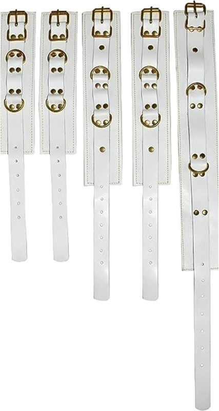 Handmade Genuine Leather Bondage Set for Couples Adjustable 6-Piece Kit gallery