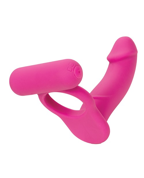 California Exotic Novelties Pink Silicone Rechargeable Double Diver Cock Ring gallery