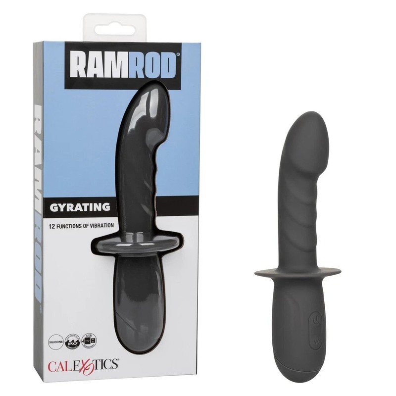 Cal Exotics Ramrod Gyrating Vibrator Black – Anal Vaginal Dildo Probe