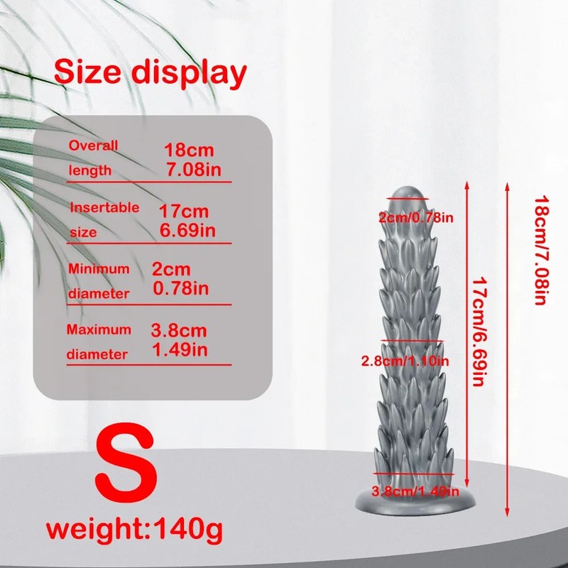 3 Sizes Anal Plug Spike Alien Dildo Silicone Big Butt Plug Anal Dilator Sex Toy