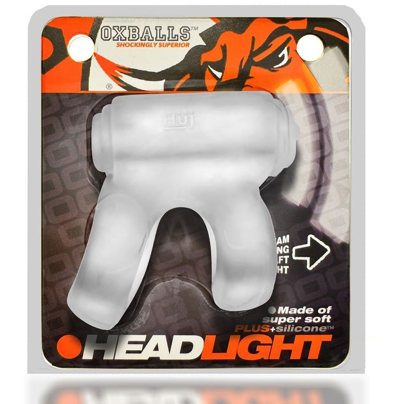 OxBalls Headlight Shaft-Holster Led Clear Ice Cock Ring