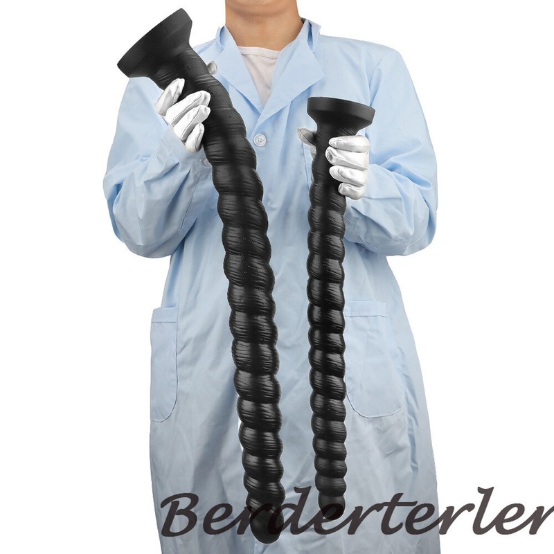 S/L Black 26.37&Prime; Super Long Dildo with Suction Cup Anal Whip Butt Plug Sex Toys