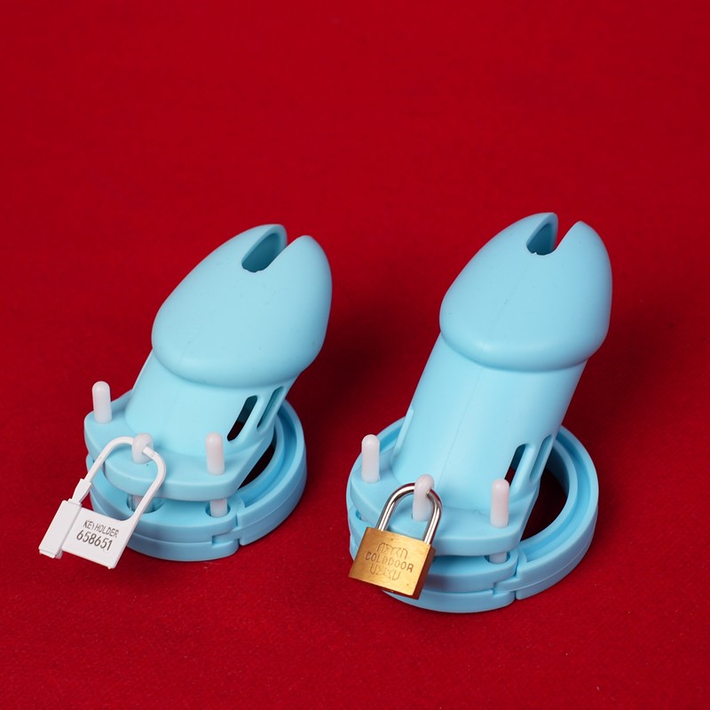 Male Soft Silicone Cock Cage with 5Size Ring Chastity Belt Device BDSM Sex Toys gallery
