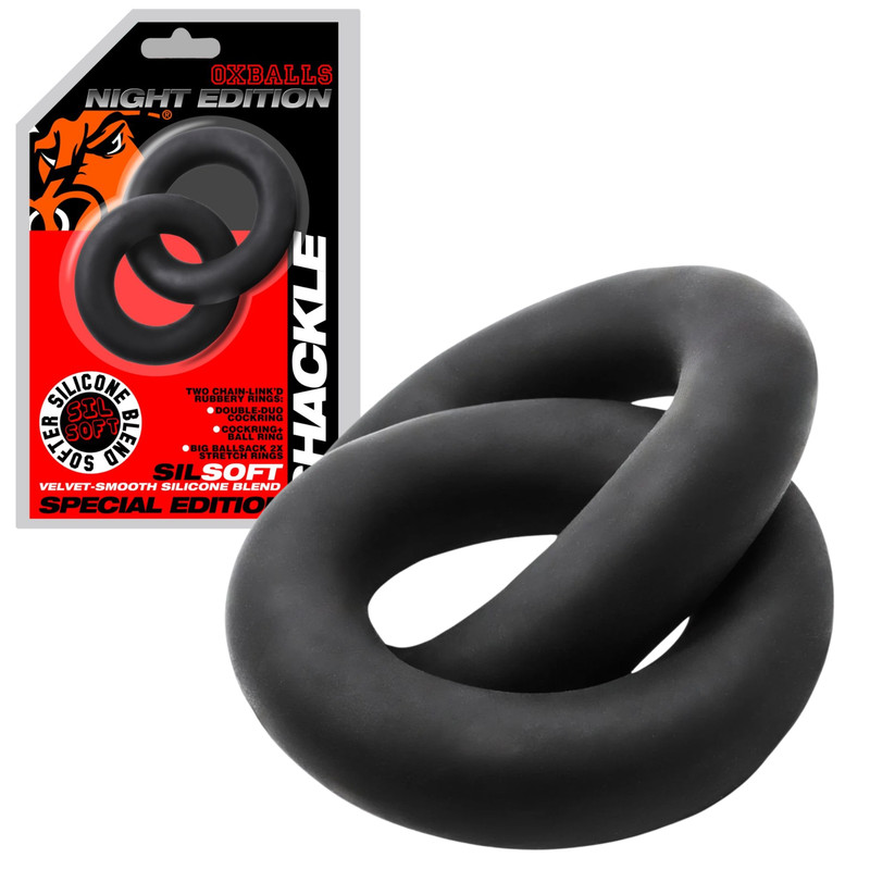 Double Linked Flexible Male Penis Ring Cock Erection Enhancer Prolong Sex Toy