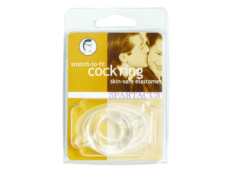 Spartacus Ultimately Stretchable Elastomer Cock Ring Clear, New