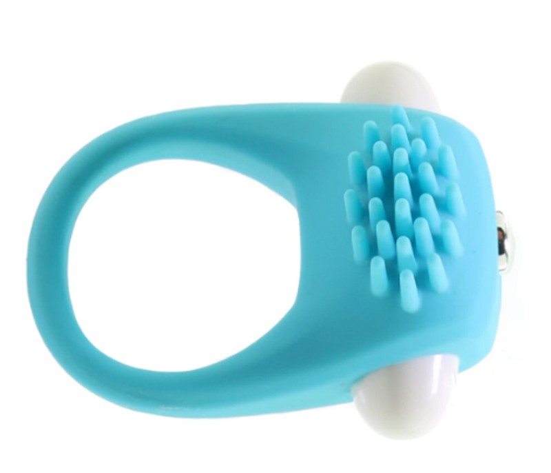 Silicone Cock Penis Ring Orgasm Delay for Men Vibrating Clit Stimulator Tickler gallery