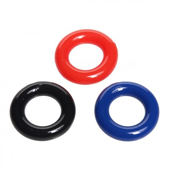 Stretchy Penis 3 Rings Pack Ring Set Erection Enhancer Erectile Enhancement TPR