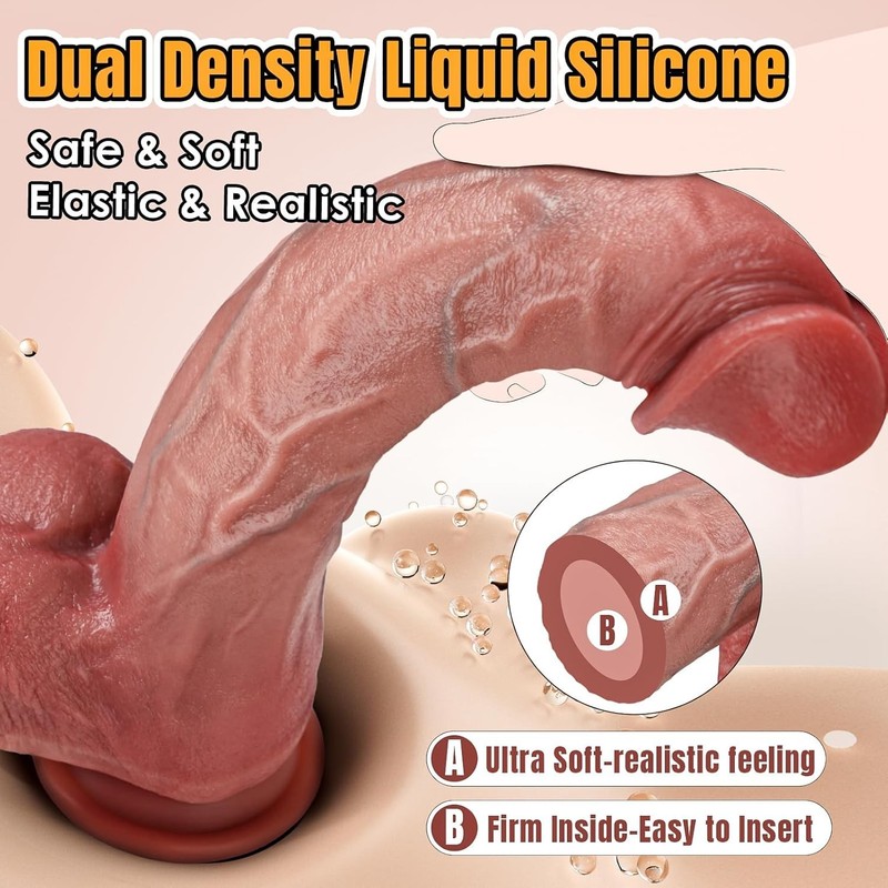 Liquid Silicone Realistic Huge Dildo Cock Suction Cup Women Sex Toys Thick Dong gallery