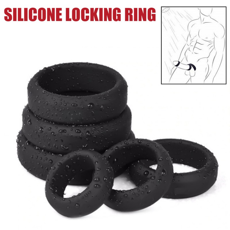 6Pack Silicone Cock Ring Penis Erection Enhancer Stay Harder Sex Toys For Men US
