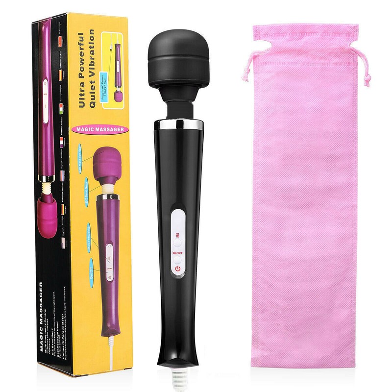 20 Speed Wired Handheld Magic Massager Wand Personal Full Body Therapy Vibrator