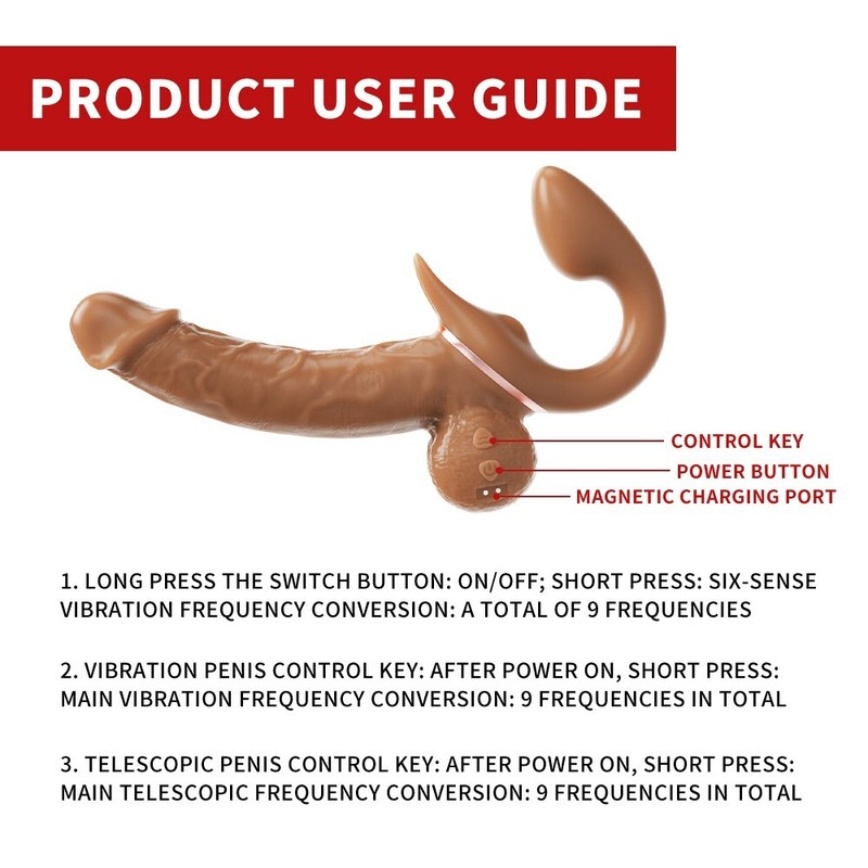 Realistic Thrusting Dildo Strap-on Vibrator G-Spot Massager Sex Toys for Lesbain gallery