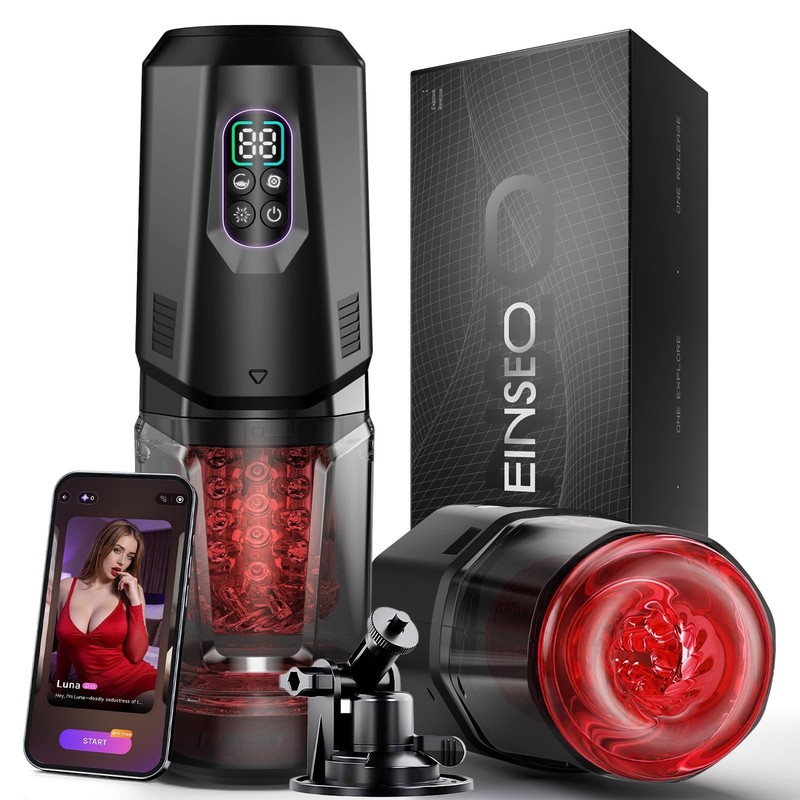 EINSEO Male Sex Toys for Men AI Sync Male Masturbator Stroker Adult Toys wit…