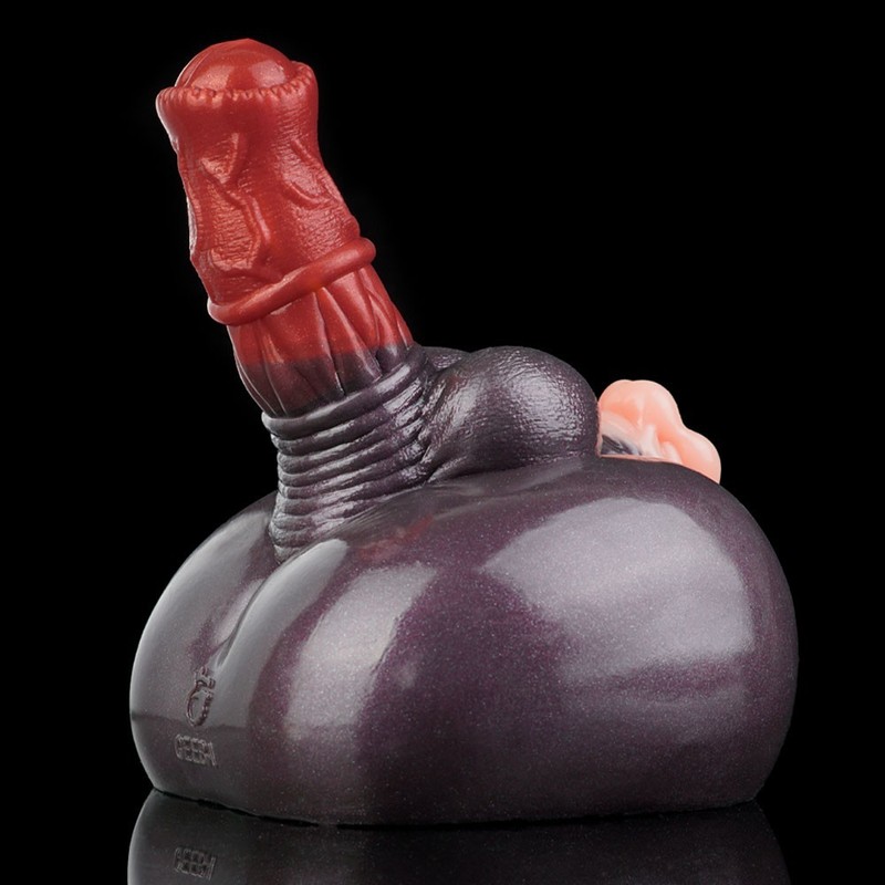 Silicone Fantasy Butt Masturbator Cup Anal Pussy Pocket Dual Channel Men Sex Toy gallery