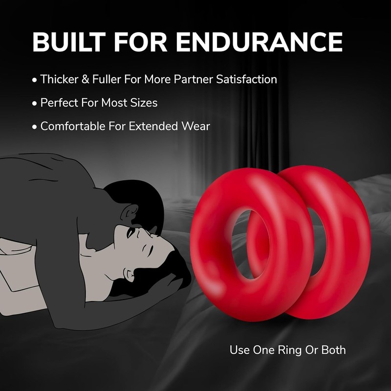Eden Male Enhancement Donut Cock Ring for Stamina Harder Erection Soft Stretchy gallery
