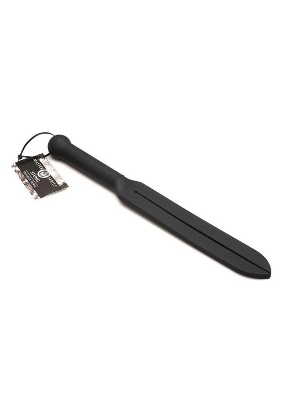 Master Series Stung Silicone Tawse Whip – Black
