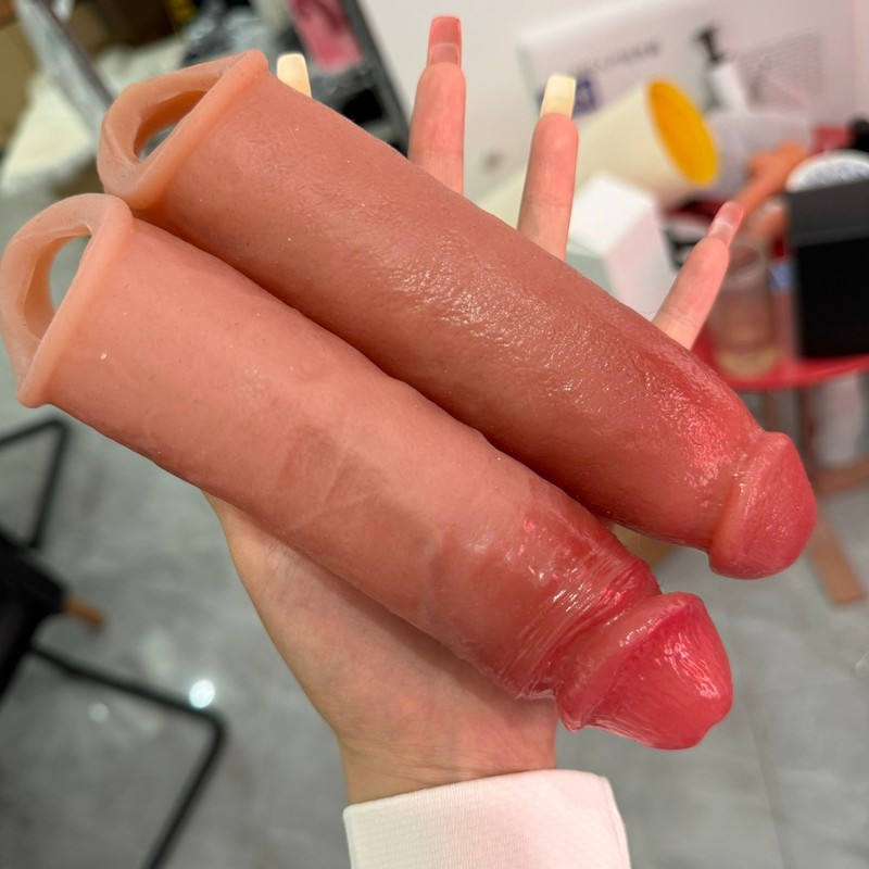 Bigger-Male-Cock-Girth-Enlarger-Enhancer-Penis-Extension-Extender-Sheath-Sleeve gallery